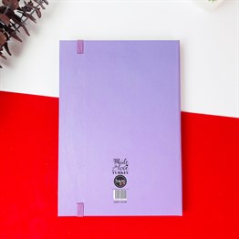 Mor Renk Desenli Lastikli Defter 