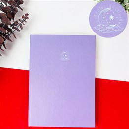 Mor Renk Desenli Lastikli Defter 