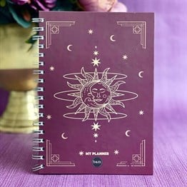 Kızıl Tarot Ay Güneş Tasarımlı Konuşan Ajanda