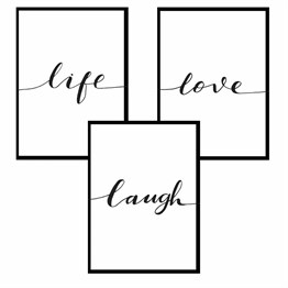 Motto Tasarım Duvar Panosu 3lü Set 20X30 cm