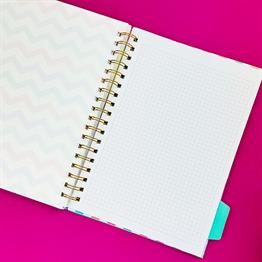Motto Tasarımlı 4 Bölmeli Haftalık Planlayıcı Defter