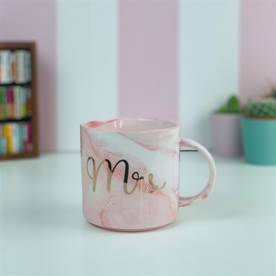 Ms Porselen Kupa Pembe