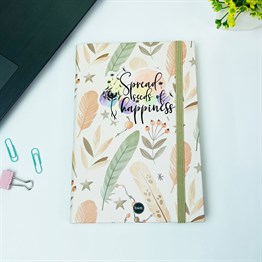 Mutluluk Tohumu Tasarımlı Lastikli Defter
