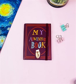 My Adventure Book Tasarımlı Sert Kapaklı Lastikli Mini Defter