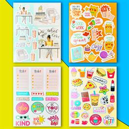 My DIY Sticker Book 24 * 17 cm 16 Sayfa Özel Tasarım Rengarenk Sticker Kitabı