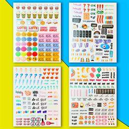 My DIY Sticker Book 24 * 17 cm 16 Sayfa Özel Tasarım Rengarenk Sticker Kitabı