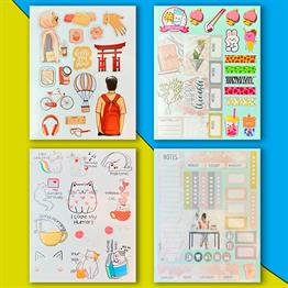 My DIY Sticker Book 24 * 17 cm 16 Sayfa Özel Tasarım Rengarenk Sticker Kitabı