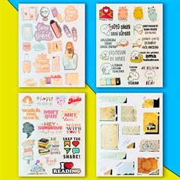 My DIY Sticker Book 24 * 17 cm 16 Sayfa Özel Tasarım Rengarenk Sticker Kitabı