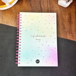 My Planner Tasarımlı Çizgili Spiralli Defter 