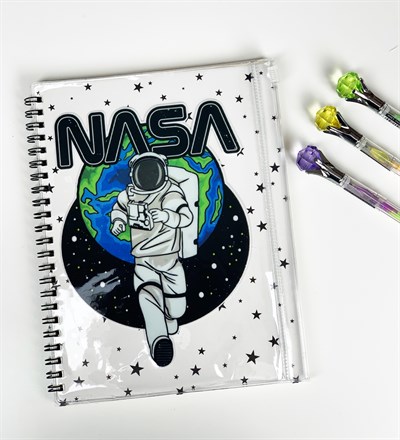 Nasa Tasarımlı Çanta Kapaklı Defter