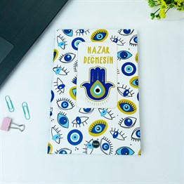 Nazar Değmesin Tasarımlı Lastikli Defter