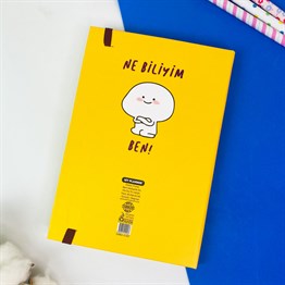 Ne Biliyim Ben Tasarımlı Lastikli Defter