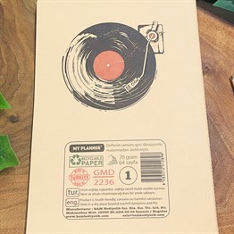 Nostaljik Plak Tasarımlı Dönüşümlü Kraft Defter
