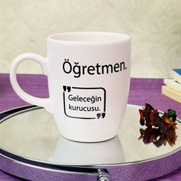 Öğretmen White Printed Mug