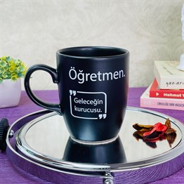 Öğretmen Black Printed Mug