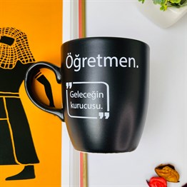 Öğretmen Black Printed Mug