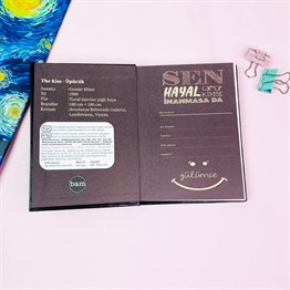 Öpücük Ve Sırları Tasarımlı Sert Kapaklı Lastikli Mini Defter