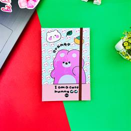 Orange Tasarımlı Lastikli Defter