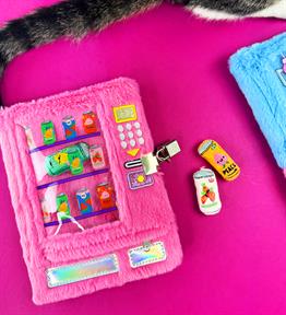 Otomat Tasarımlı Peluş Kapak Defter