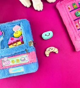 Otomat Tasarımlı Peluş Kapak Defter