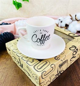 Coffe İs Always A Good Turkish Coffee Cup & Saucer With Special Box