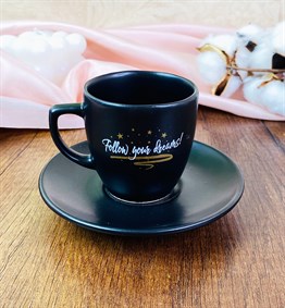 Follow Your Dreams Turkish Coffee Cup & Saucer With Special Box