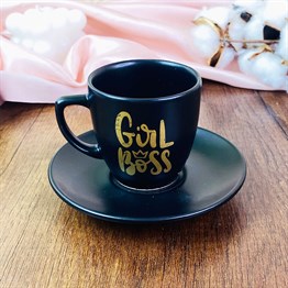 Girl Boss Turkish Coffee Cup & Saucer With Special Box