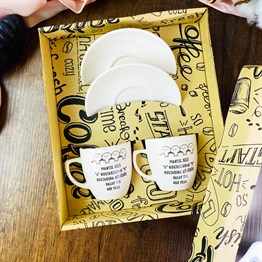 Halay Turkish Coffee Cups Set & Saucer With Special Box