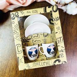 Ufo Turkish Coffee Cups Set & Saucer With Special Box