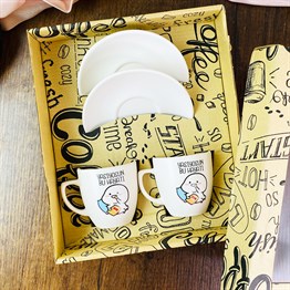 Yaşıyosun Bu Hayatı Turkish Coffee Cups Set & Saucer With Special Box