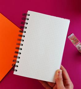 Özel Tasarım Spiralli 15*21 cm Dot Defter, Eskiz Defteri, Doodle Book - 2 SAYFA STICKER HEDİYELİ