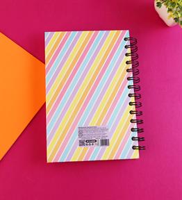 Özel Tasarım Spiralli 15*21 cm Dot Defter, Eskiz Defteri, Doodle Book - 2 SAYFA STICKER HEDİYELİ