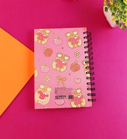 Özel Tasarım Spiralli 15*21 cm Dot Defter, Eskiz Defteri, Doodle Book - 2 SAYFA STICKER HEDİYELİ