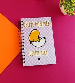 Özel Tasarım Spiralli 15*21 cm Dot Defter, Eskiz Defteri, Doodle Book - 2 SAYFA STICKER HEDİYELİ