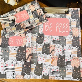 Paketli Be Free Kedi Sekreterlik Defter Kalemlik Hediye Seti