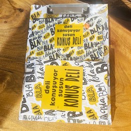Paketli Deli Konuşuyor Susun Sekreterlik Defter Kalemlik Hediye Seti
