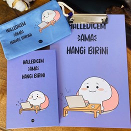 Paketli Halledicem Ama Hangi Birini Sekreterlik Defter Kalemlik Hediye Seti