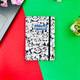 Panda Pattern Tasarımlı Lastikli Defter