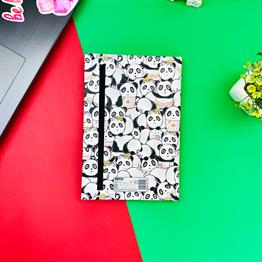 Panda Pattern Tasarımlı Lastikli Defter