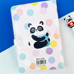 Panda Tasarımlı Kabartma Kapaklı Defter