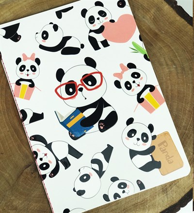 Panda Tasarımlı Lak Defter