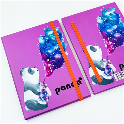 Panda Tasarımlı Lastikli Defter