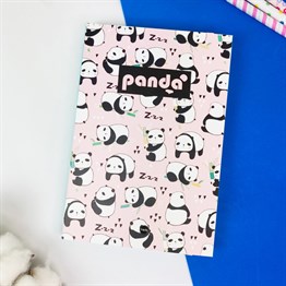 Panda Tasarımlı Lastikli Defter