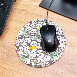 Panda Tasarımlı Oval Mouse Pad