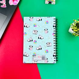 Panda Tasarımlı Spiralli Defter
