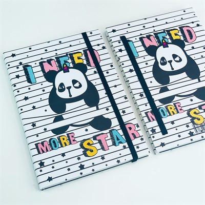 Pandacorn Tasarımlı Lastikli Defter