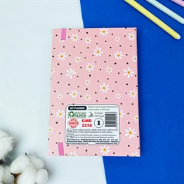 Papatya Tasarımlı Lastikli Defter