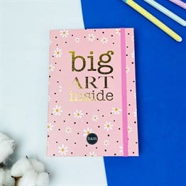 Papatya Tasarımlı Lastikli Defter
