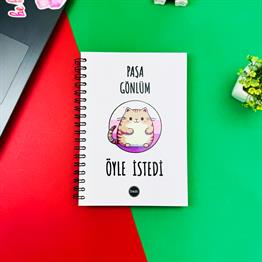 Paşa Gönlüm Öyle İstededi Tasarımlı Spiralli Defter