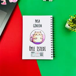 Paşa Gönlüm Öyle İstededi Tasarımlı Spiralli Defter